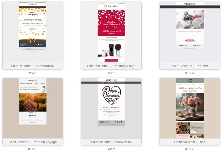 template email saint valentin