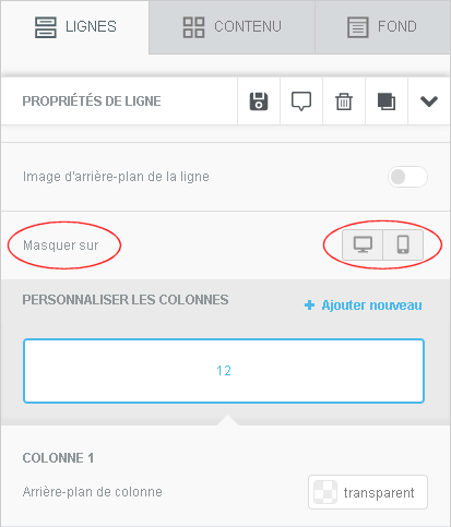 Exemple propriété de ligne plateforme express mailing