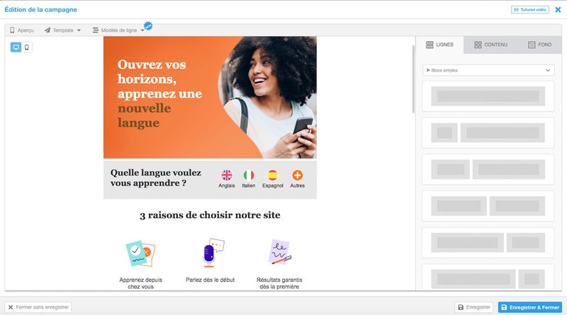 Exemple de personnalisation intelligente des messages