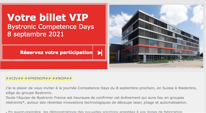 Exemple de campagne emailing