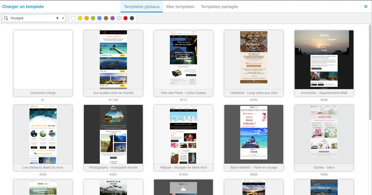 Visuel template plateforme express mailing