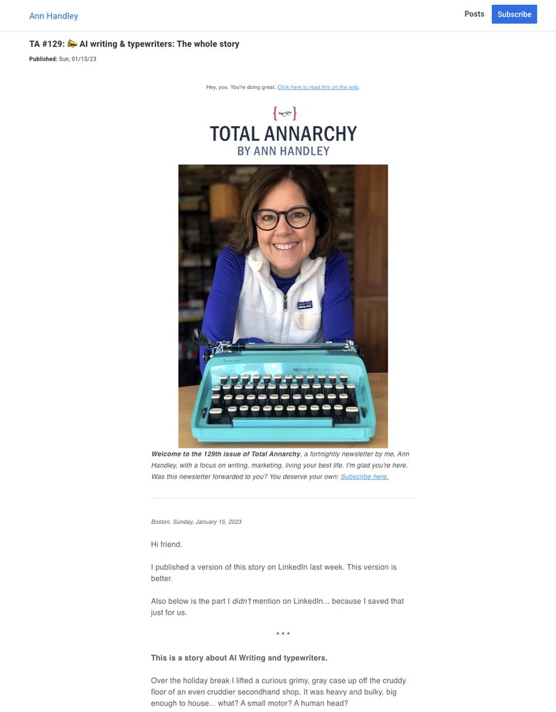 Exemple de campagne emailing utilisant le storytelling