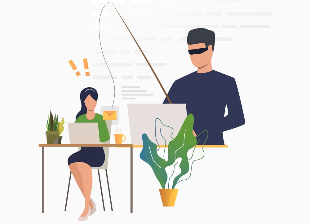 Illustration d'une tentative de phishing (hameçonnage)