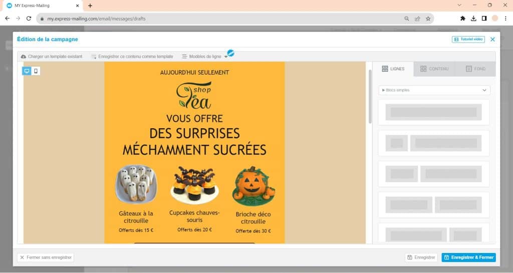 Emailing facile à construire pour halloween