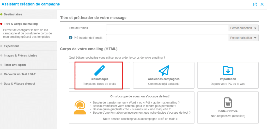 Bibliothèque des templates libres de droits